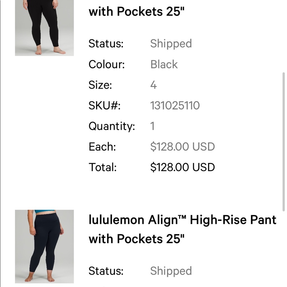 lululemon align pocket 25 size4